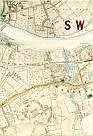 Fulham, Fulham Female Reformatory, Market Gardens, The Town Meadows, River Thames, Putney Bridge, Wandsworth Pier, River Wandle, London & South West Railway (Richmond and Windsor Branch), Wandsworth, & South Field